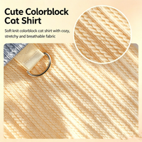 Color Block Collar Pet Knit Shirt