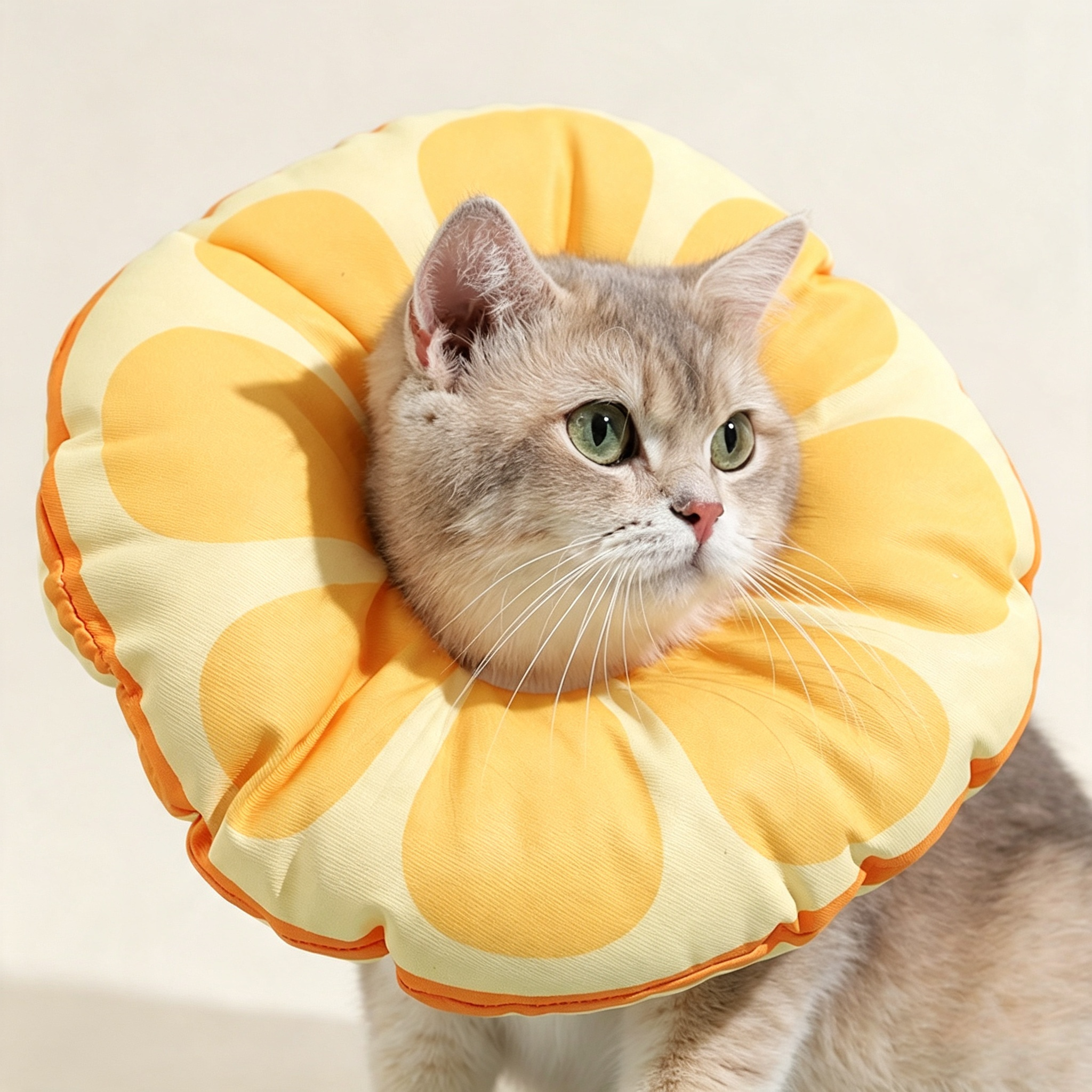 Cute Orange Slice Soft Cat Recovery Cone
