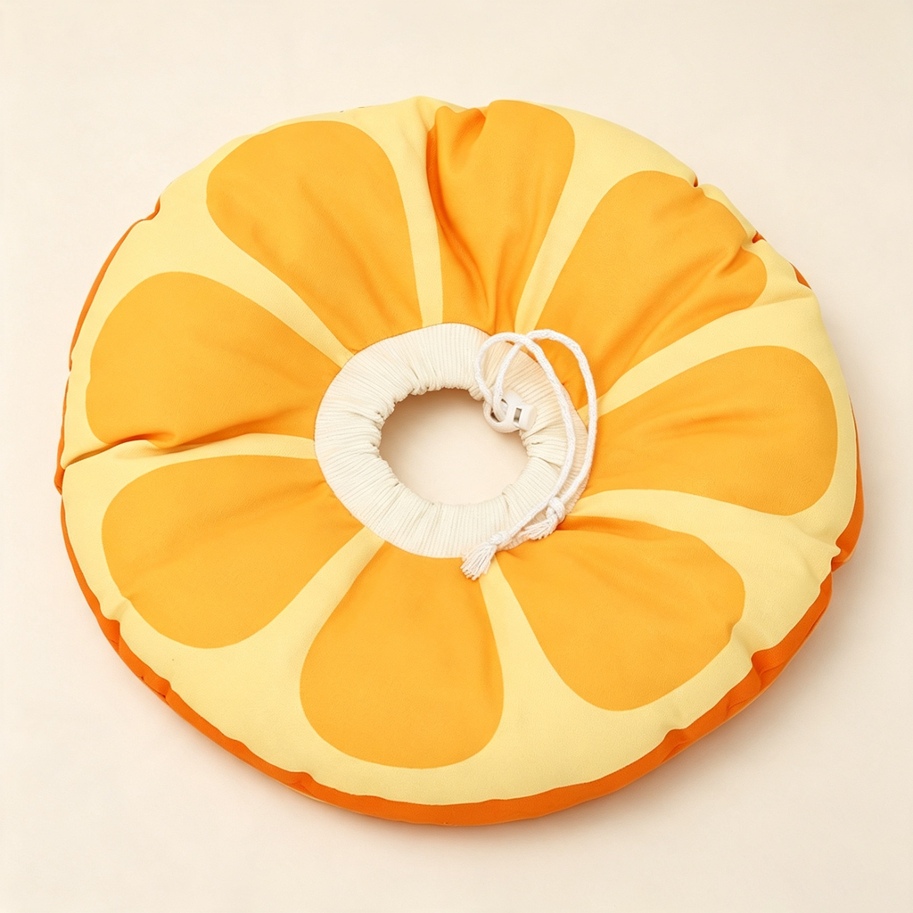 Cute Orange Slice Soft Cat Recovery Cone