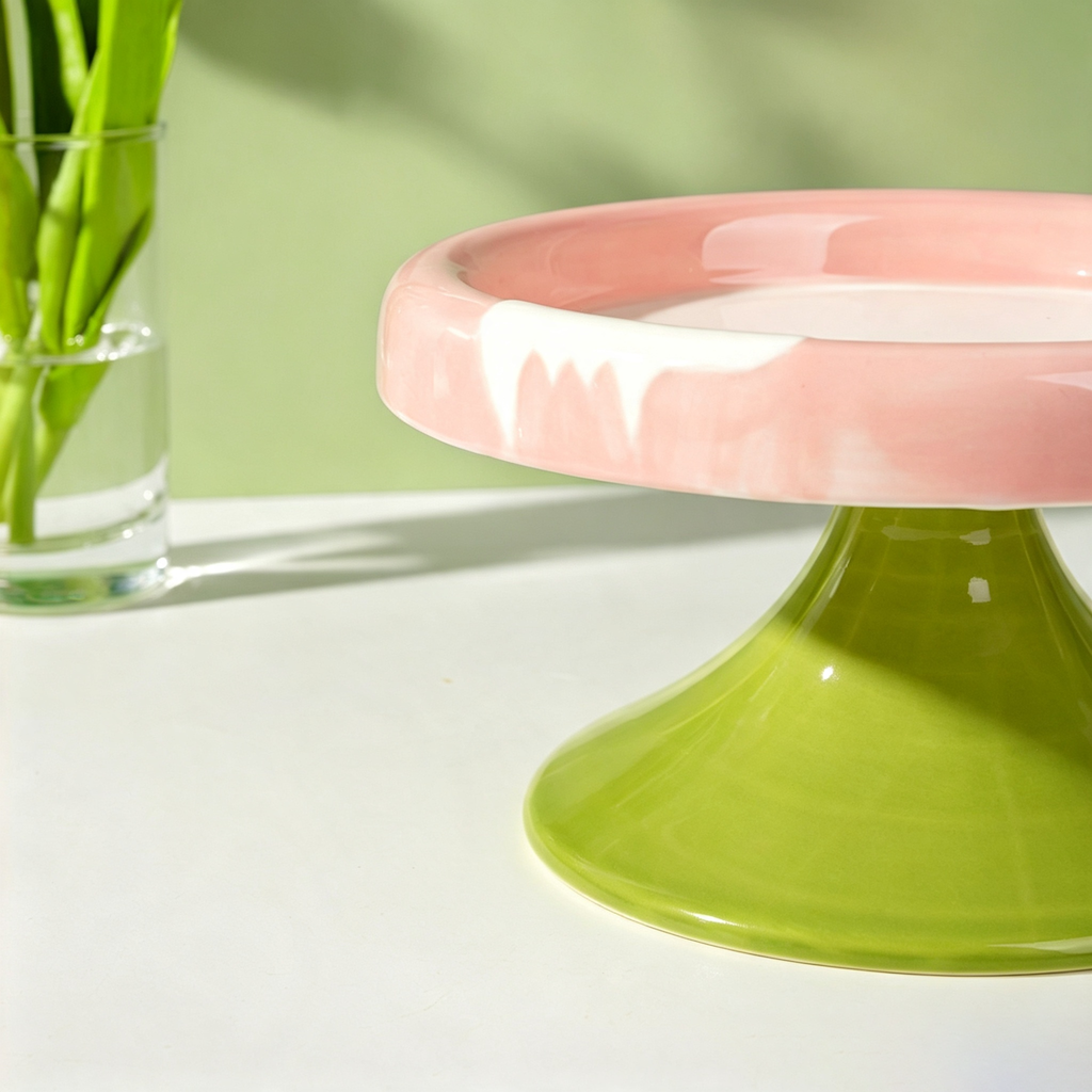 Elevated Ceramic Cat Bowl